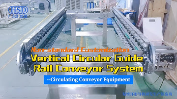 Customized vertical circular guide rail conveyor systems, precision automated conveyor equipment