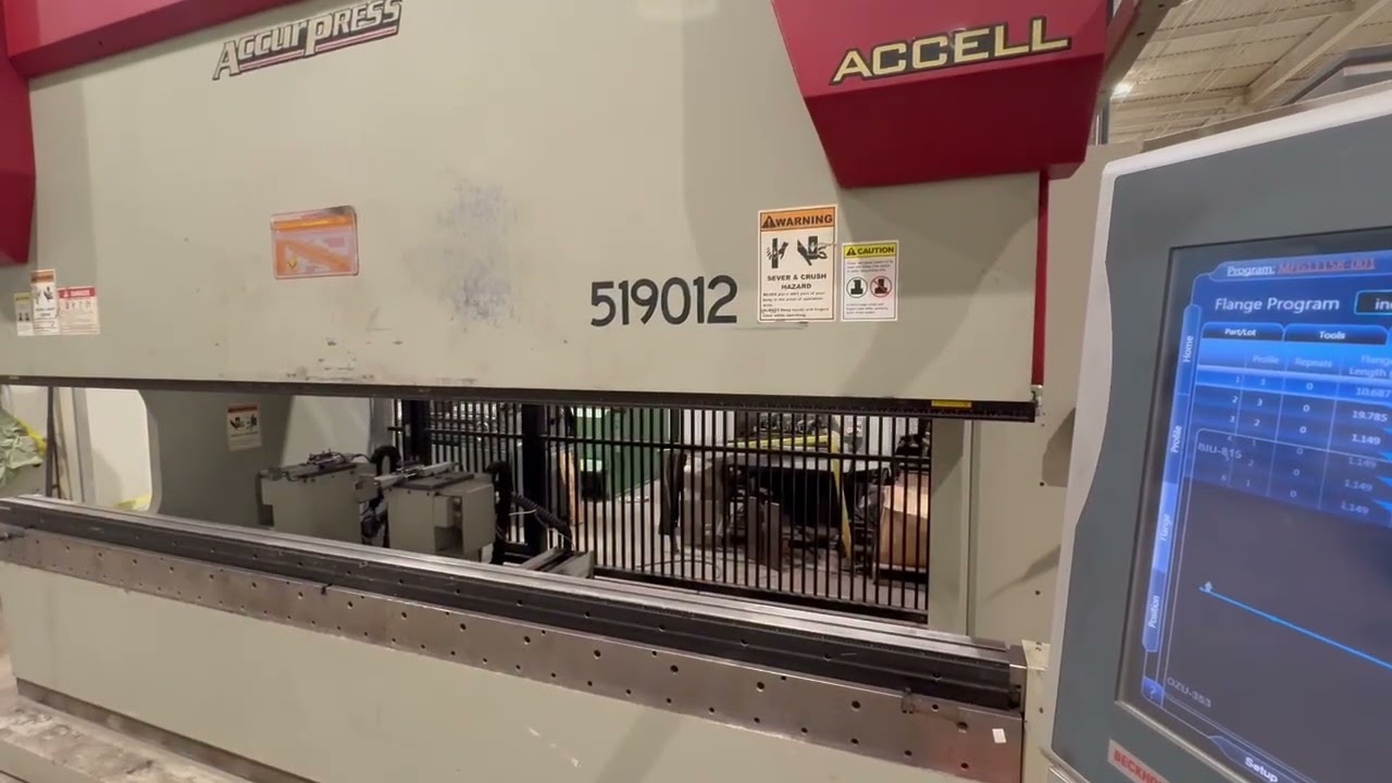 Accurpress Accell 192-12 PB (2011) 📌  Accurpress ACCELL 190-Ton CNC Press Brake + Robot