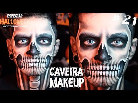 CAVEIRA MAKEUP HALLOWEEN| Victor Nogueira #21