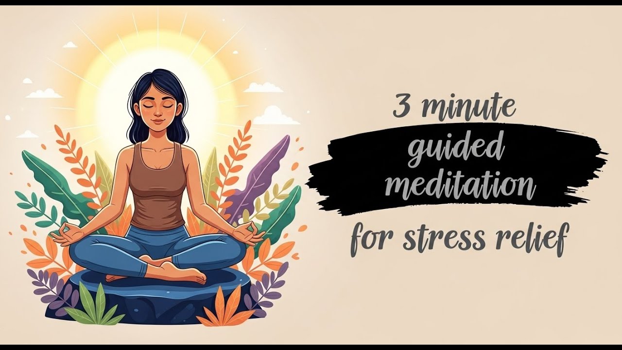 Mini Meditation 3 Minute Guided Meditation For Stress Relief | Guided Meditation - YouTube