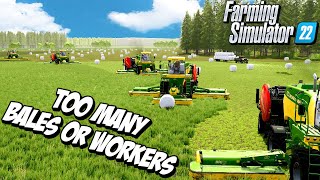 I Hired 5 Workers to Bale my Fields and They Might Have Broken my Farm | Farming Simulator 22