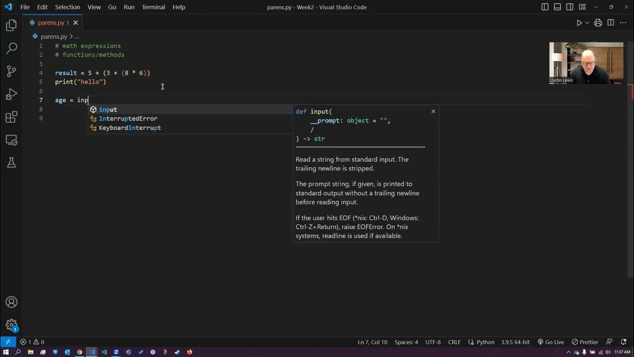 Python - Let's Code: Parentheses - YouTube