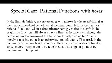 10-2 Special Case:  Rational Functions with Holes