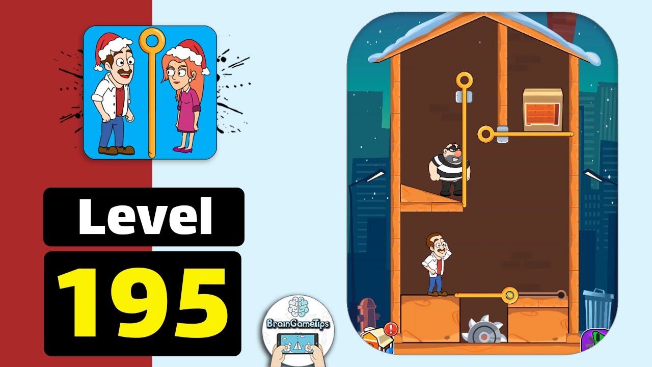 Home Pin: Pull The Pin Puzzle - Level 195 Walkthrough