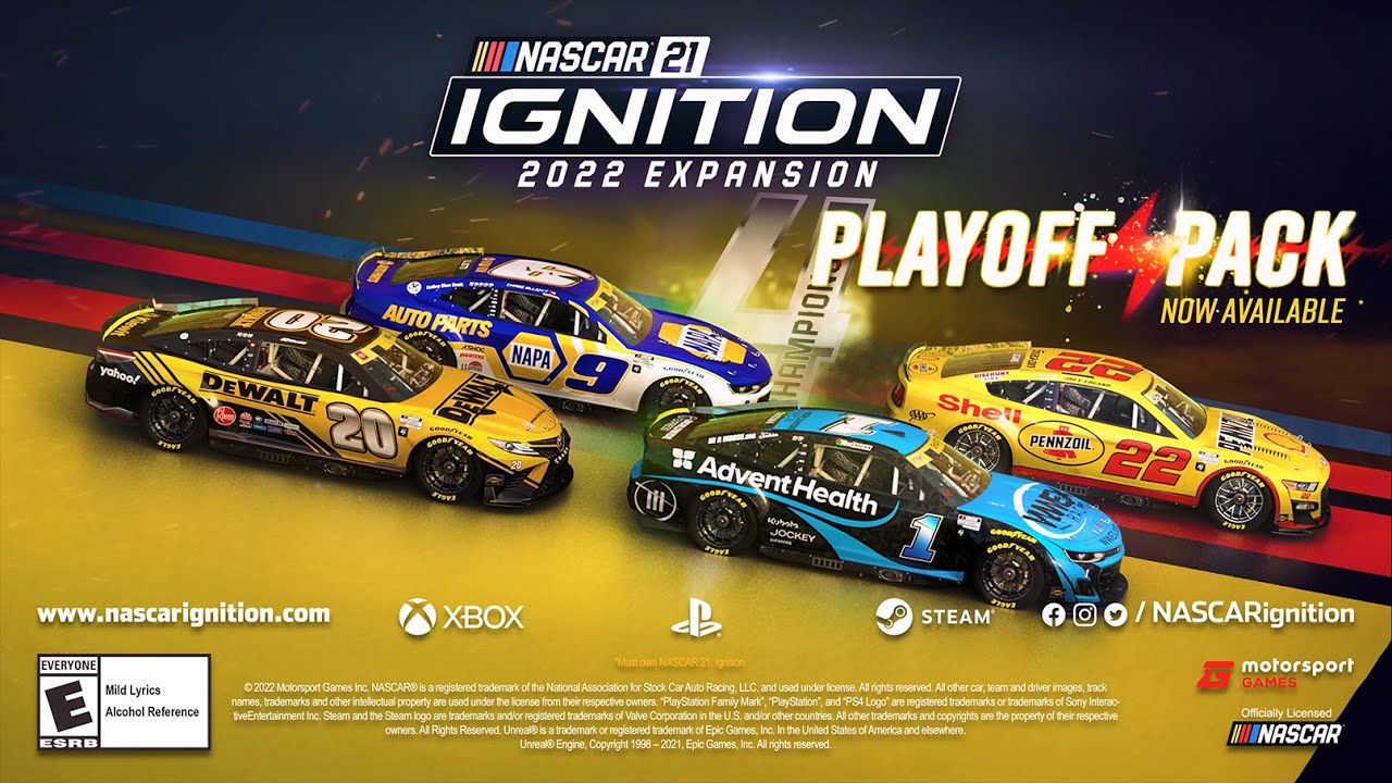NASCAR 21 Ignition 2022 Playoff DLC Pack Trailer YouTube