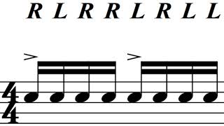 #16 Single Paradiddle Right Hand Lead LEVEL 2 80 BPM