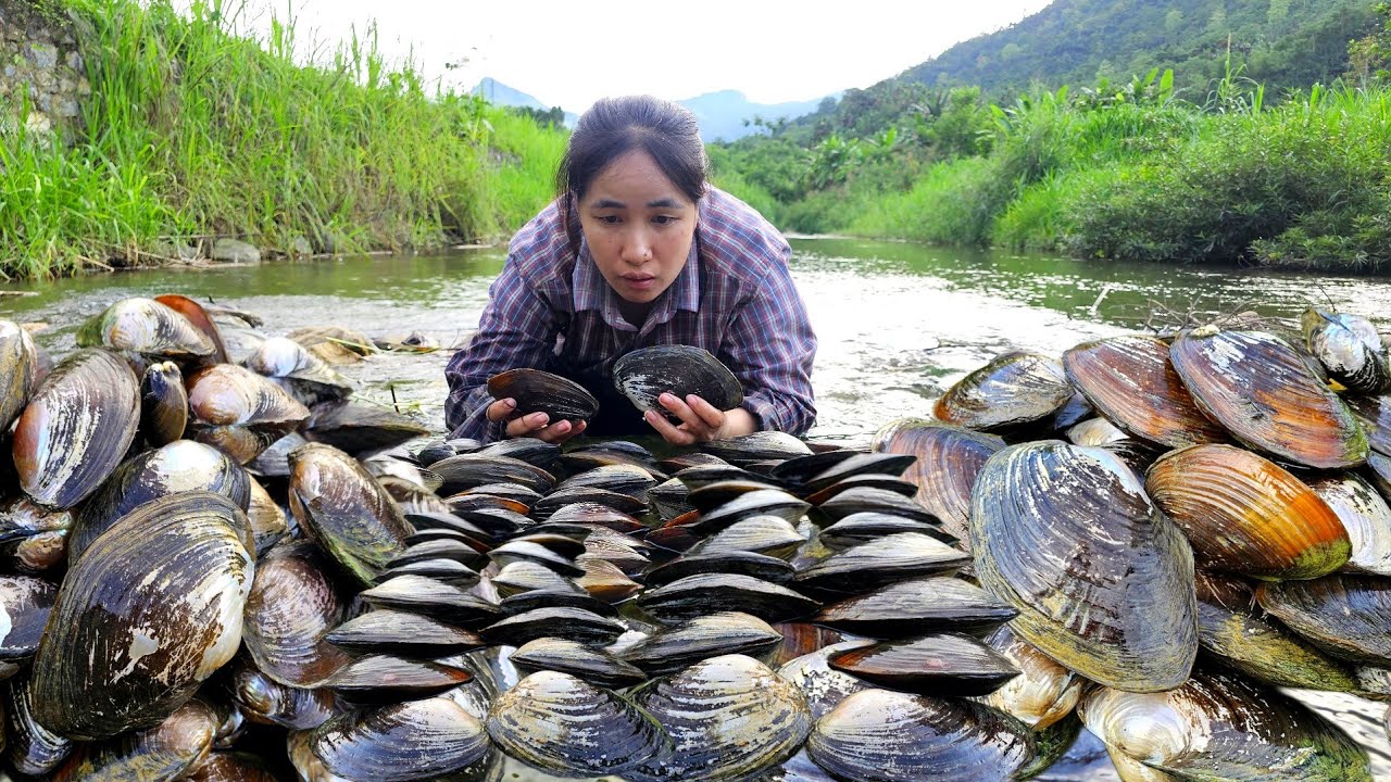 Meet the 10,000 Giant Freshwater Shells - Are There Pearls Inside? Cooking