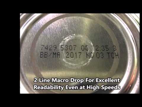 Citronix Continuous Inkjet Printer Coding Soup Cans at High Speeds
