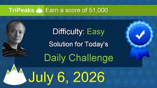 Microsoft Solitaire Collection: TriPeaks - Easy - July 6, 2026 screenshot 2
