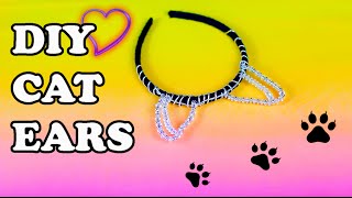 DIY Black Cat Ears Headband for Halloween Costume Accessories 2015
