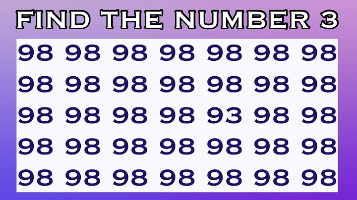 Find The Odd Number And Letter | Spot The Difference | Easy, Medium, Hard