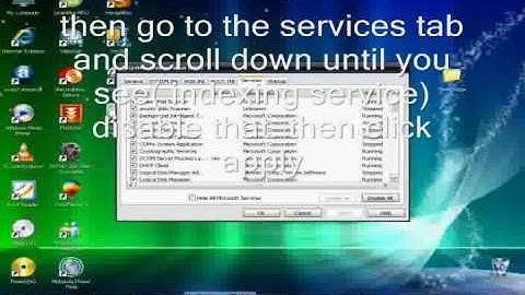 disabling indexing service in xp