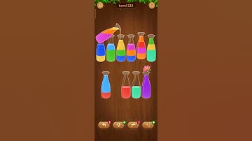 232 level Water sort - color sort game #gameshorts #watercolor #asmr #gameplay #shorts #play