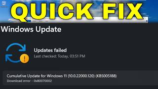 How To Fix Windows Update Error 0x80070002 on Windows 11/10