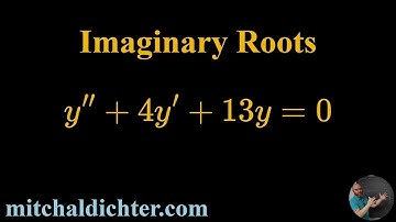 Imaginary Roots Example 2 Second Order Constant Coefficient Linear Homogeneous ODE