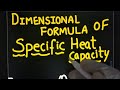 Trick to find dimensional formula of specific heat capacity 😉 specific heat capacity dimension 🇮🇳❤️