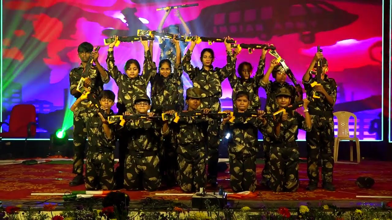 Srivatsa Matriculation School - 25th Annual Day - Army Dance Performance