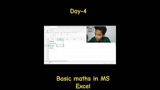 Basic Maths in MS Excel Day-4of Mastering MS Excel....🎯#day4#msexcelcourse#msexceltricks #maths
