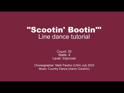 Scootin' Bootin' line dance tutorial | Rowdy's Dance Ranch