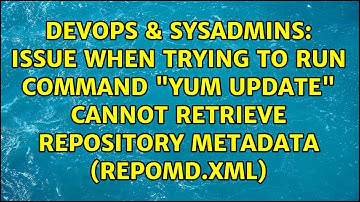 Issue when trying to run command "YUM Update" Cannot retrieve repository metadata (repomd.xml)