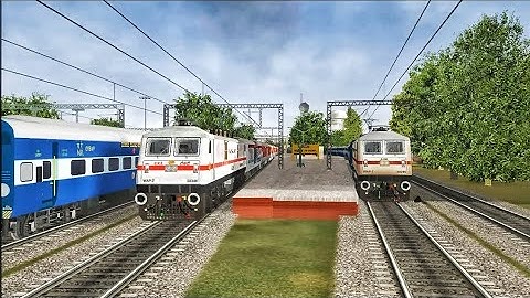 Bangalore Rajdhani Overtakes Ahilya nagri Express | MSTS Open Rails Indian Railways |