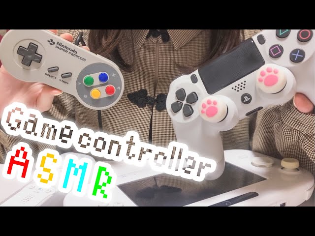 [ASMR]ゲームコントローラーでお耳を癒す音フェチ🎮PS4/スーパーファミコン/WiiU - 囁き/高速/タッピング/睡眠導入 - Game controller sounds / Whisper