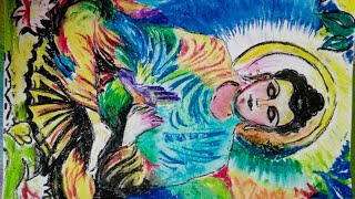 Buddha purnima special ️/ easy guatam buddha beautiful classic oil pastel drawing