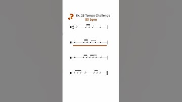 Rhythm Exercises Tempo Challenge 23 60 bpm 80 bpm 100 bpm 120 bpm 150 bpm #learnmusic #challenge