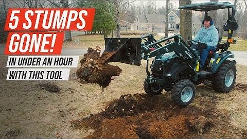 WHAT IS A STUMP BUCKET? STUMP REMOVAL WITH A TRACTOR!