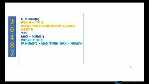 Find largest number from DIM || GWBASIC || Tutorial # 30