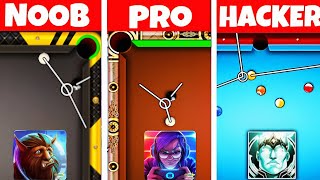 Noob VS Pro VS Hacker In 8Ball Pool | The Evolution Of Noob, Pro & Hacker screenshot 1