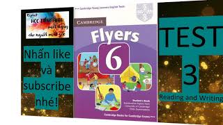 F6-T3-RW Cambridge Flyers 6-Test 3-Reading and writing (Answer Key)