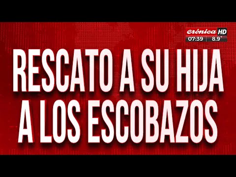 Le robaban el auto con su hija adentro: la rescató a los escobazos