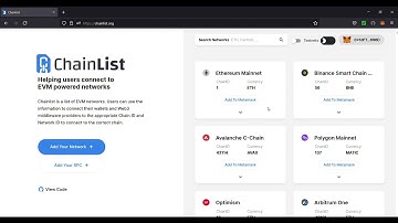How To add any blockchain Networks Into Metamask wallet using chainlist