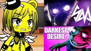 Fnaf 1 and 2 react to I'm the purple guy and Darkest desire