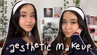 how to look cute !! ft. my everyday aesthetic makeup routine  | adelala