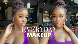 My go-to makeup soft glam no foundation beginner-friendly for woc