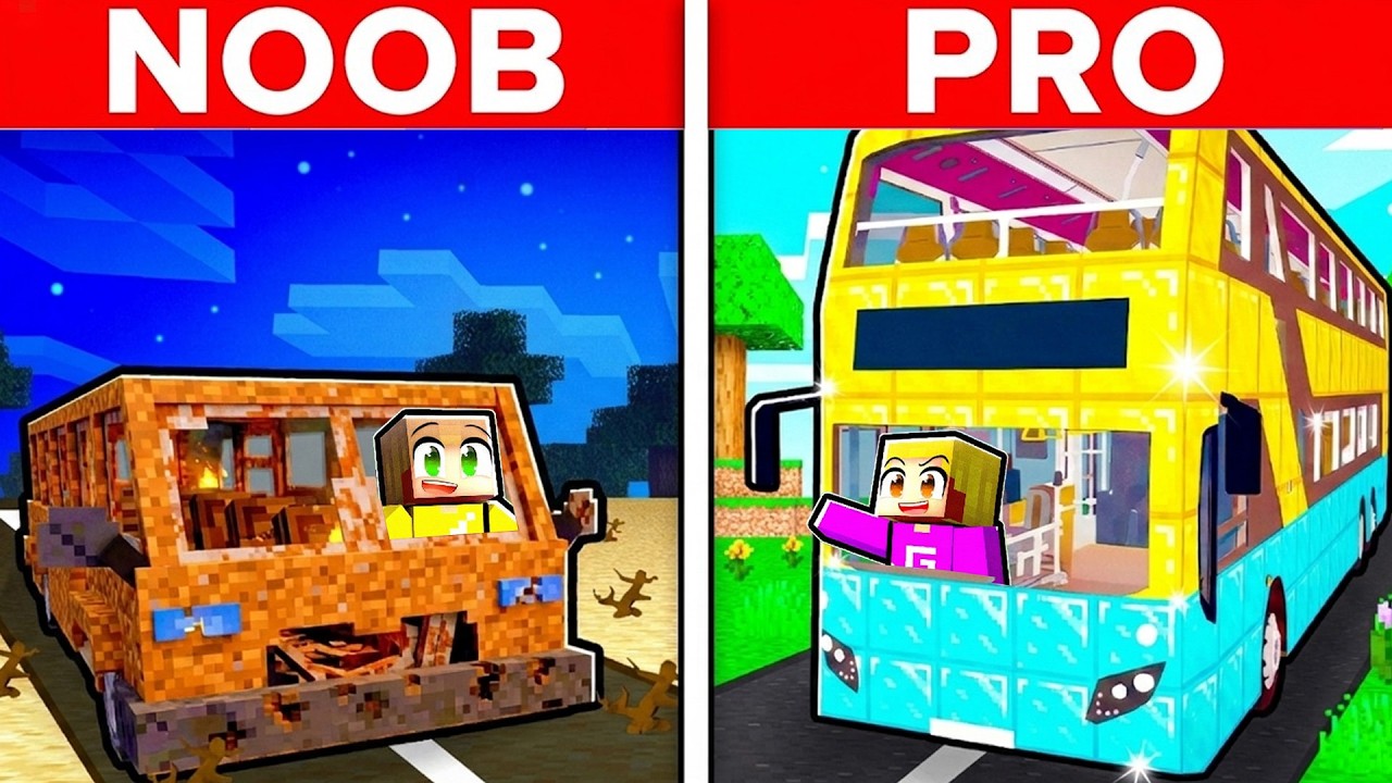 Arme vs Rijke Bus In Minecraft!