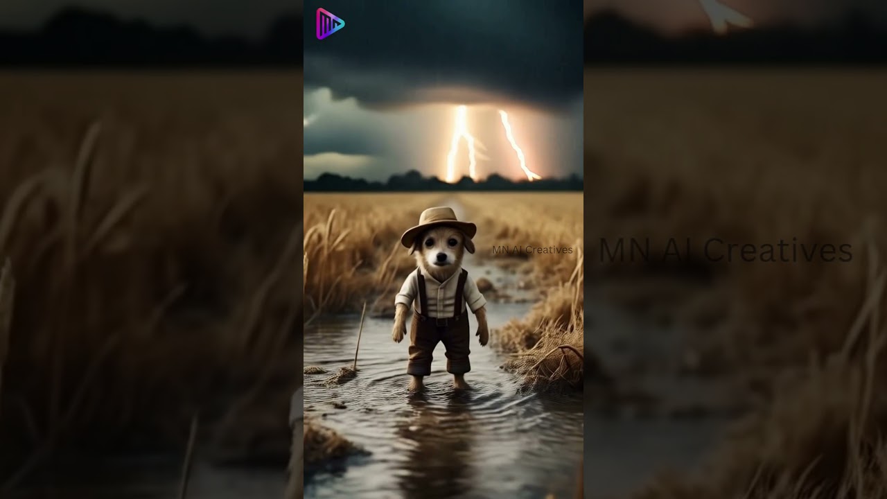 “Brave Dog Faces the Storm | 