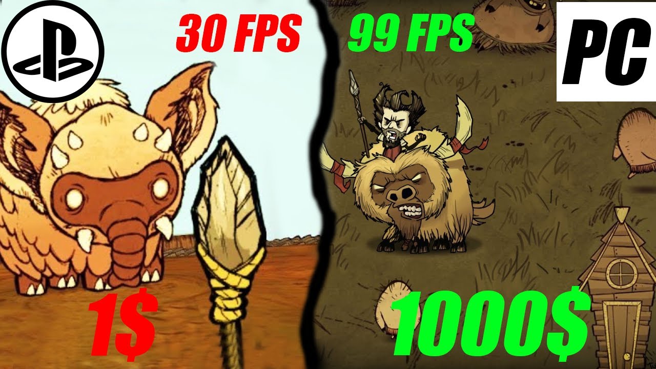 Don't Starve Together НА PS 4/5 ПРОТИВ Don't Starve Together НА PC ЗА 1000$!