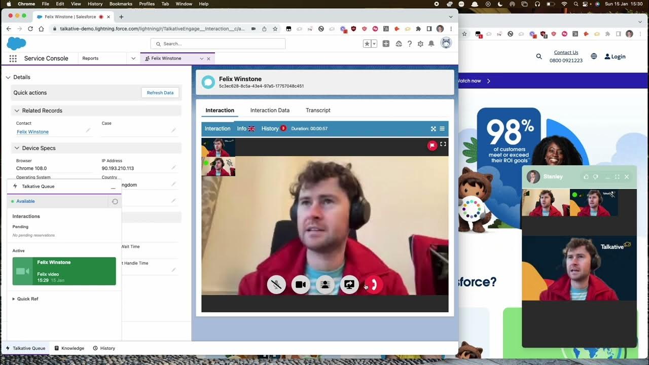 Video Chat in Salesforce - Demo Walkthrough