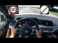 Bmw x6 m competition 44 v8 625cp xdrive  high speed on autobahn