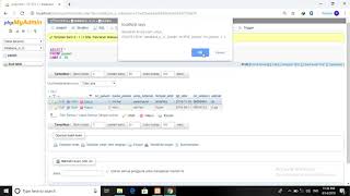 cara menghapus data atribut dalam tabel dibrowser database | XAMPP