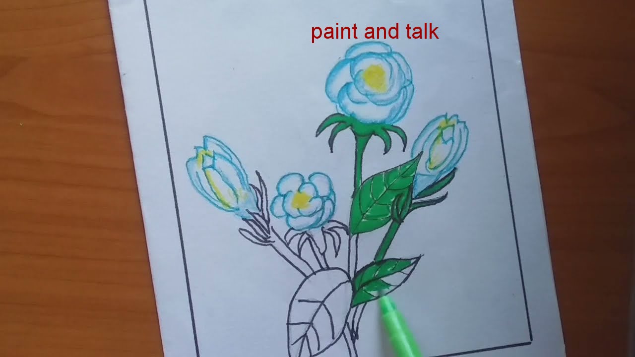 How to Draw Jasmine Flower - YouTube