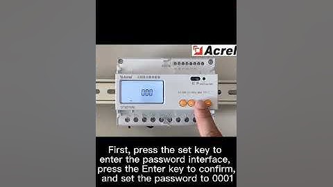 Acrel Electric | Communication Parameter Setting of DTSD1352 Din Rail Three Phase Energy Meter