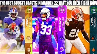 THE BEST BUDGET BEASTS IN MADDEN 22 YOU NEED RIGHT NOW! BEST BUDGET CARDS! | MADDEN 22 ULTIMATE TEAM