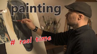Dog With Toy portrait painting| REAL TIME