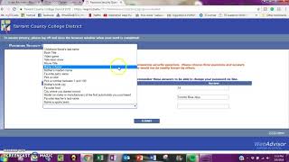 set up TCC WebAdvisor