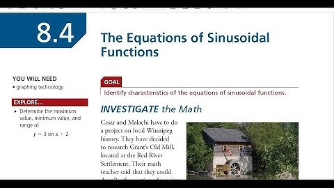 FM 30 8.4 #1of2 Transformations of Sinusoidal functions