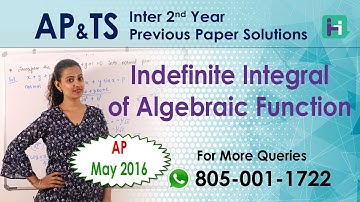 HelloClass | AP/TS Indefinite Integral of Algebraic Function | 2 Marks - 40